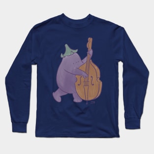 Little Joy Plays Double Bass Long Sleeve T-Shirt